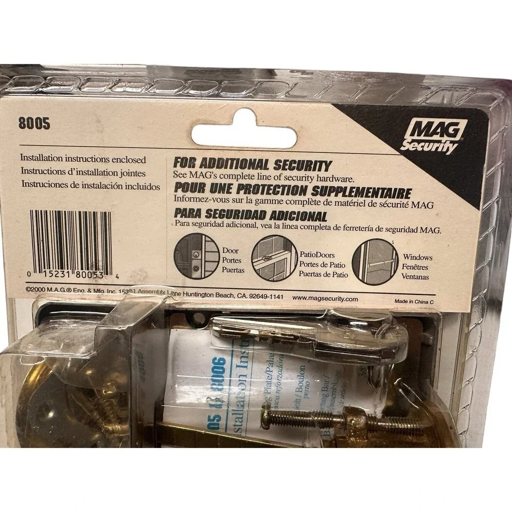 New Old Stock Rim Deadlock‎ Single Cylinder #8005 MAG Security Lock as  pictured